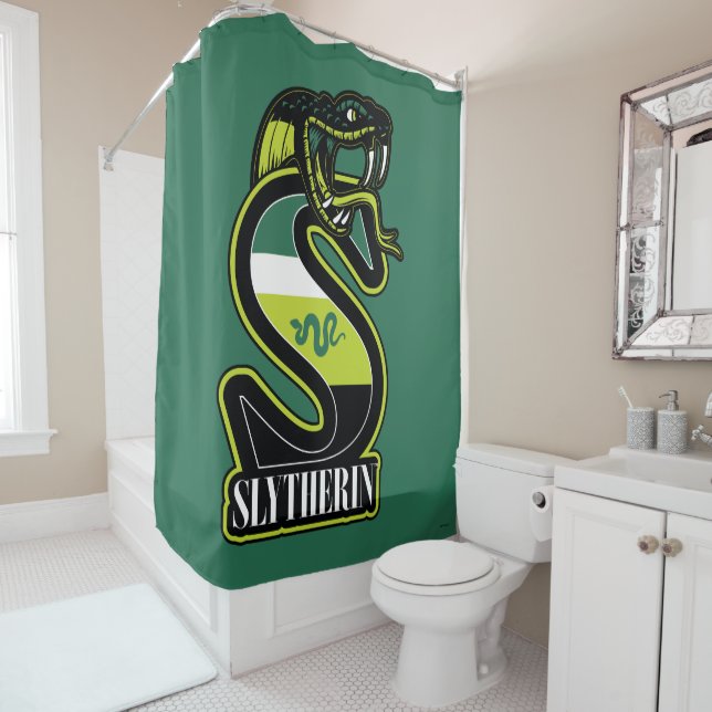 Rideaux De Douche HARRY POTTER™ | SLYTHERIN™ Badge sportif (En situation)
