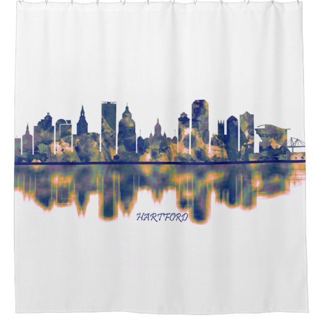 Rideaux De Douche Hartford Skyline (Devant)