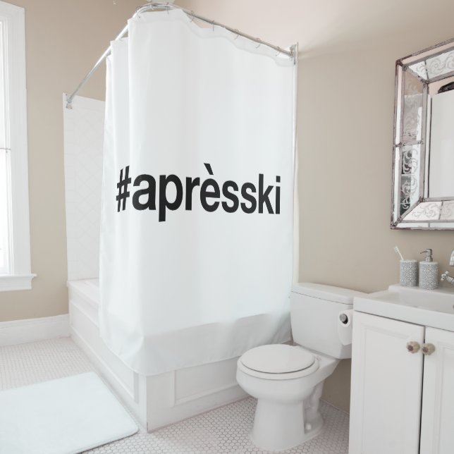 Rideaux De Douche Hashtag SKI APRES (En situation)