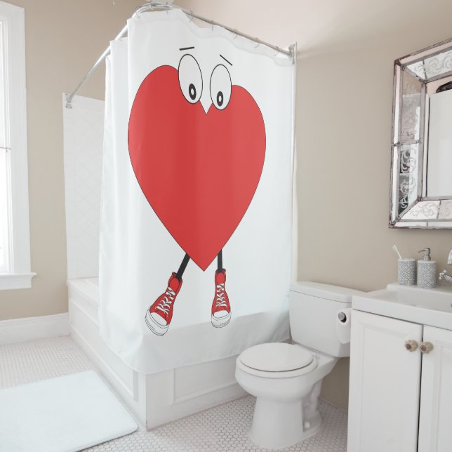 Rideaux De Douche Heart Shape (En situation)