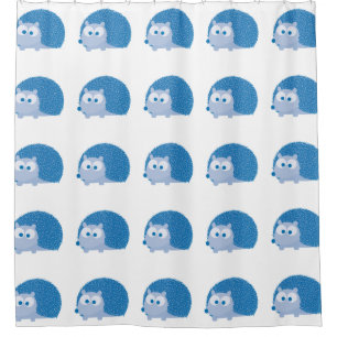 Rideaux De Douche Hérisson bleu mignon