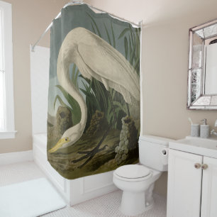 Rideaux De Douche Héron blanc, Grandes aigrettes, Oiseaux d'Amérique