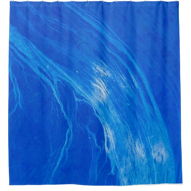 Rideaux De Douche Heure d'été des vagues bleues océaniques (Devant)