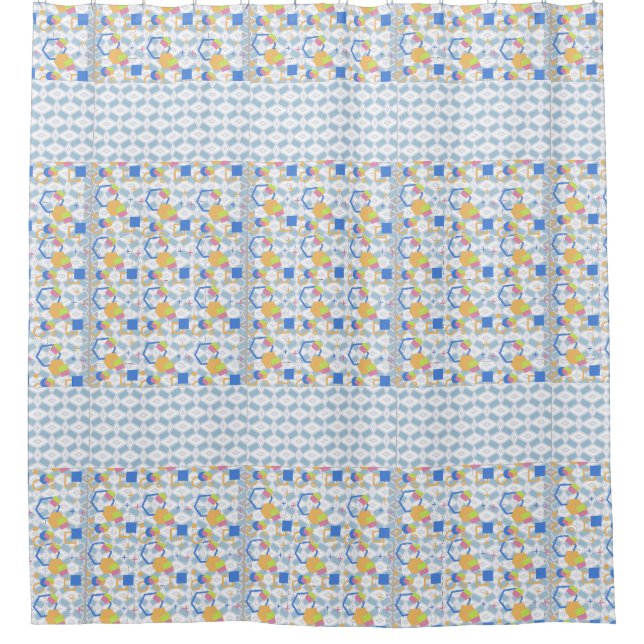 Rideaux De Douche Hexagon Abstrait partout (Devant)