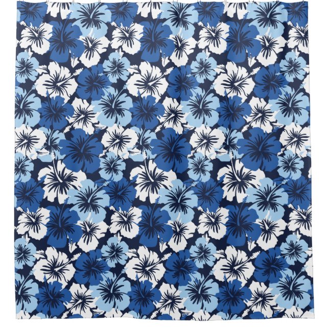 Rideaux De Douche Hibiscus Hawaiian Floral Aloha Chemise Imprimer (Devant)