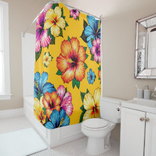 Rideaux De Douche Hibiscus tropical