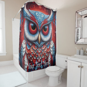 Rideaux De Douche Hibou cosmique : Sagesse vibrante