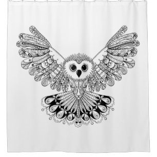 Rideaux De Douche Hibou noir de style