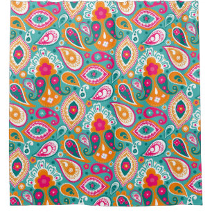 Rideaux De Douche Hippie chic Paisley de Boho rétro