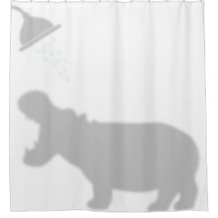 Rideaux De Douche Hippo Shadow Silhouette Shadow Buddies dans la dou