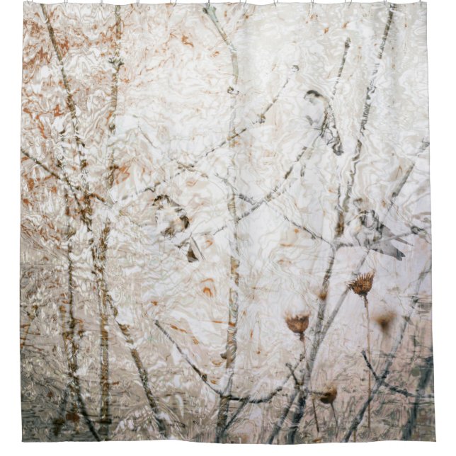 Rideaux De Douche Hirondelles et ondulations Semi-Abstraite Nature T (Devant)