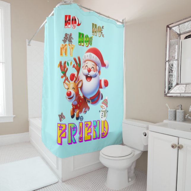 Rideaux De Douche Ho Ho Ho Mon Cher Ami (En situation)