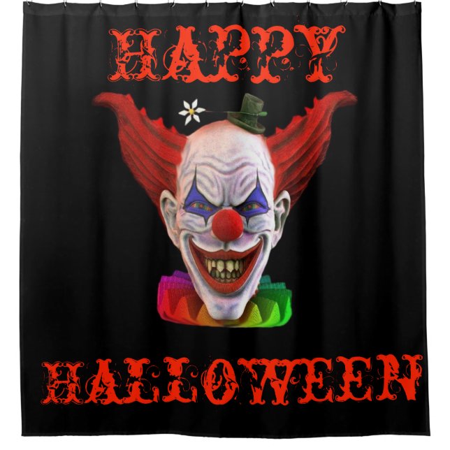 Rideaux De Douche Hobo Le Clown Mal ( Happy Halloween heureux ) (Devant)