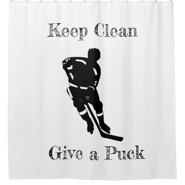 Rideaux De Douche Hockey Joueur Sport Design (Devant)