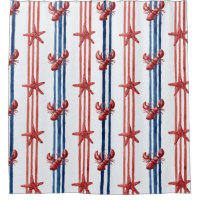 Homard Rouge Blanc Bleu Patriotique Étoiles (1)