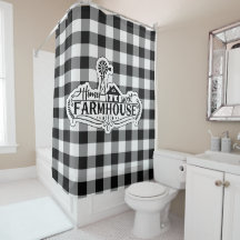 Home Sweet Farmhouse Buffalo noir et blanc Plaid