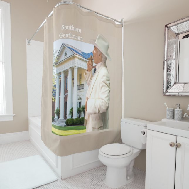 Rideaux De Douche Homme du Sud  (En situation)