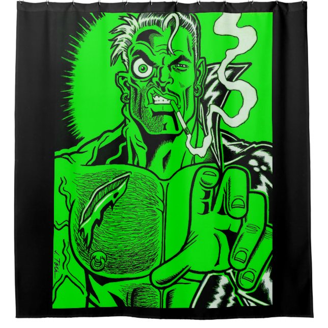 Rideaux De Douche Homme Musclé Mutant  (Devant)