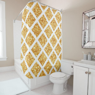 Rideaux De Douche Honeypeb Gold Parties scintillant Boho Collection