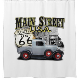 Rideaux De Douche Hot rod de rue principale
