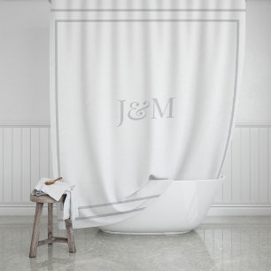 Rideaux De Douche Hôtel Élégant Chic Monogramme Esperluette