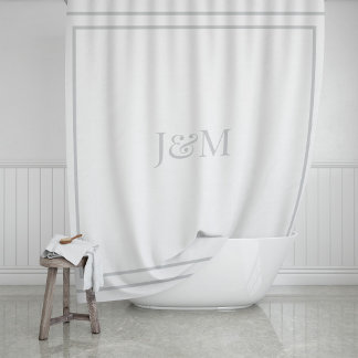 Rideaux De Douche Hôtel Élégant Chic Monogramme Esperluette