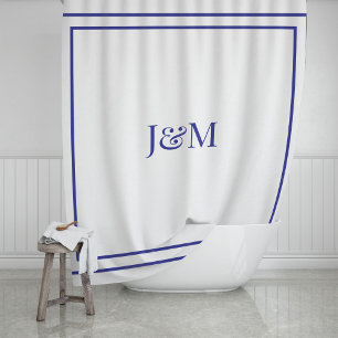 Rideaux De Douche Hôtel Élégant Chic Monogramme Esperluette