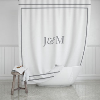 Rideaux De Douche Hôtel Élégant Chic Monogramme Esperluette