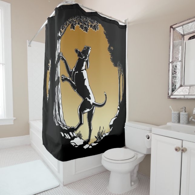 Rideaux De Douche Hound Dog Shower Curtain Dog (En situation)