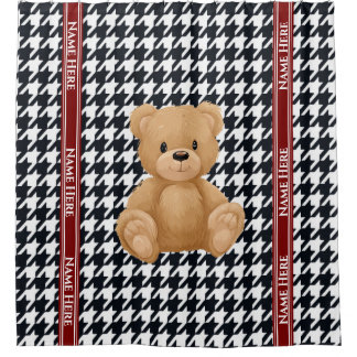 Rideaux De Douche Houndstooth Bear Home,