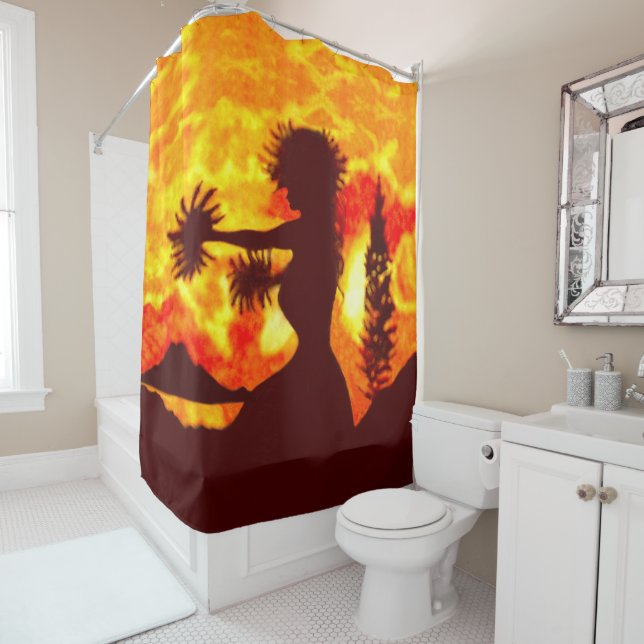 Rideaux De Douche Hula Dancer  (En situation)