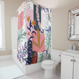 Rideaux De Douche Humeur Abstrait Chic Moderne Bohème Peinture