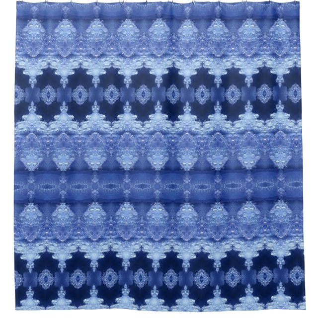 Rideaux De Douche Hy Blue Ikat 2 (Devant)