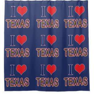 Rideaux De Douche I (Coeur) Love Texas Bluebonnet