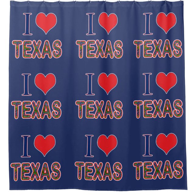 Rideaux De Douche I (Coeur) Love Texas Bluebonnet (Devant)