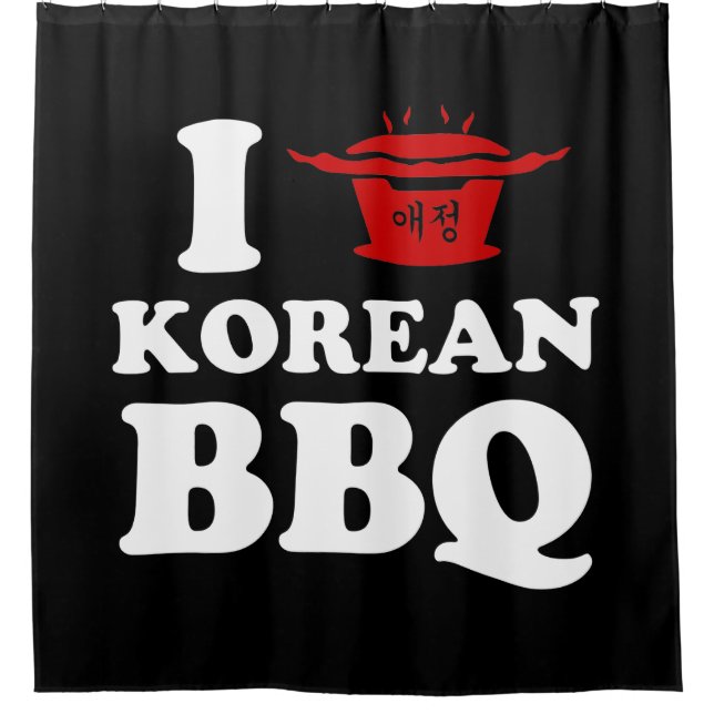 Rideaux De Douche I Love Korean BBQ (고 기 구 이)