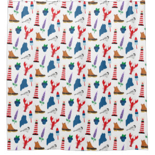 Rideaux De Douche Icônes du Maine