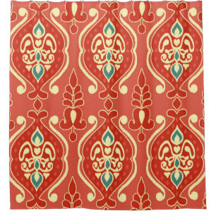 Rideaux De Douche Ikat artisanal : Tissu Boho Ethnique