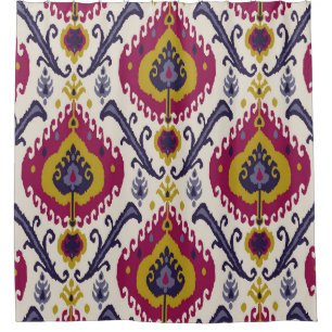 Rideaux De Douche Ikat seamless pattern background traditional