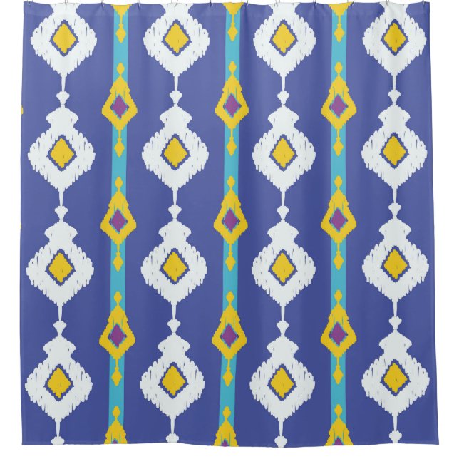 Rideaux De Douche Ikat, un motif ethnique sans faille. (Devant)