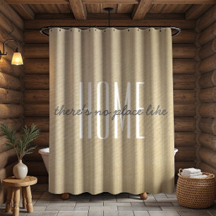 Rideaux De Douche "Il n'y a pas d'endroit comme la maison" Beige Fau