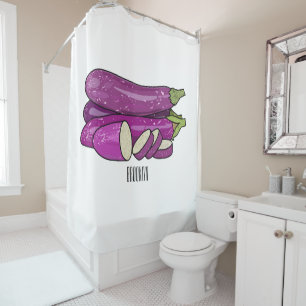 Rideaux De Douche Illustration d'aubergine