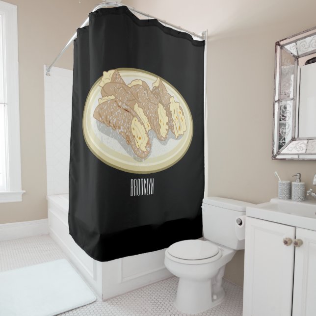 Rideaux De Douche Illustration de Cannoli (En situation)
