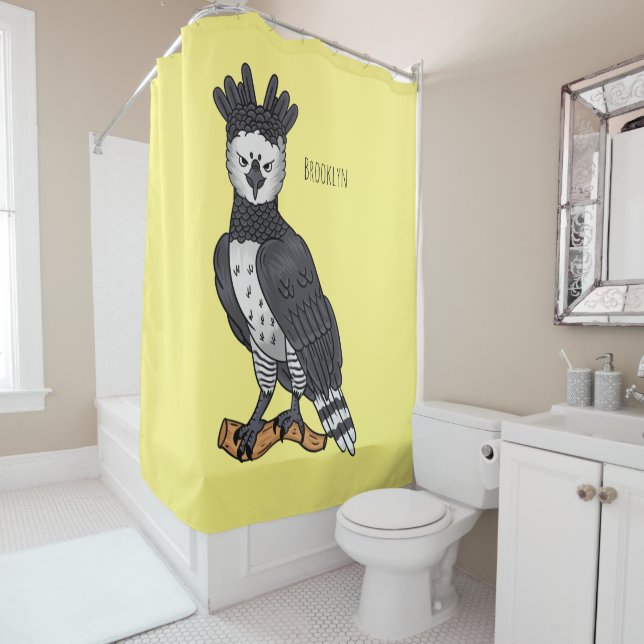 Rideaux De Douche illustration de cartoon d'aigle harpie  (En situation)