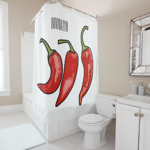 Rideaux De Douche Illustration de chili