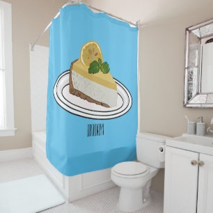 Rideaux De Douche Illustration de citron cheesecake