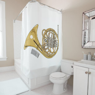 Rideaux De Douche Illustration de corne française