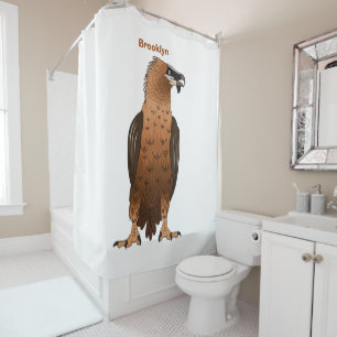 Rideaux De Douche Illustration de dessin animé autour du vautour