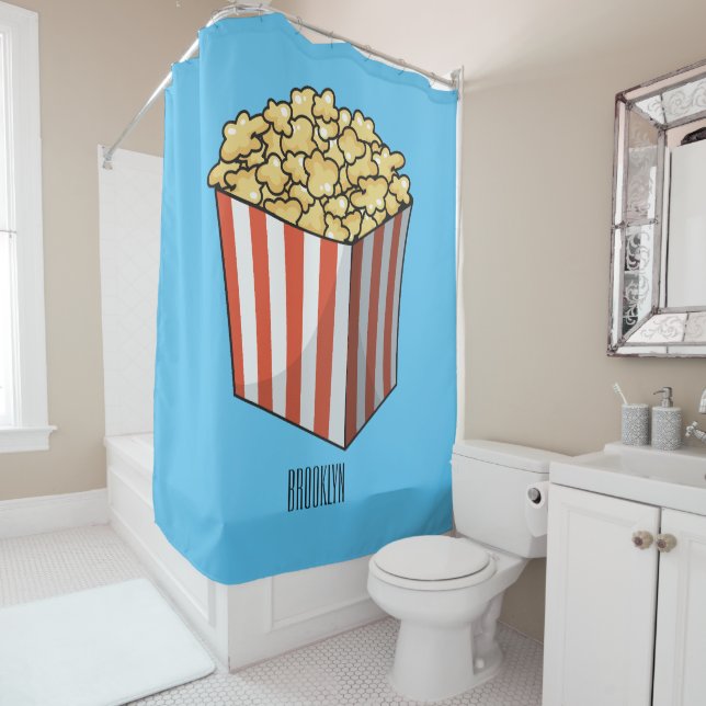 Rideaux De Douche Illustration de dessin animé Popcorn (En situation)