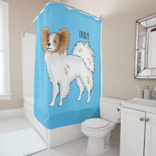 Rideaux De Douche Illustration de dessin pour chien de Papillon